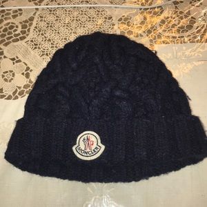 Moncler Big Kids Unisex Beanie navy blue